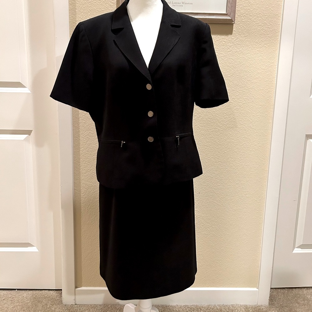 Kasper Black Skirt Suit Size 12